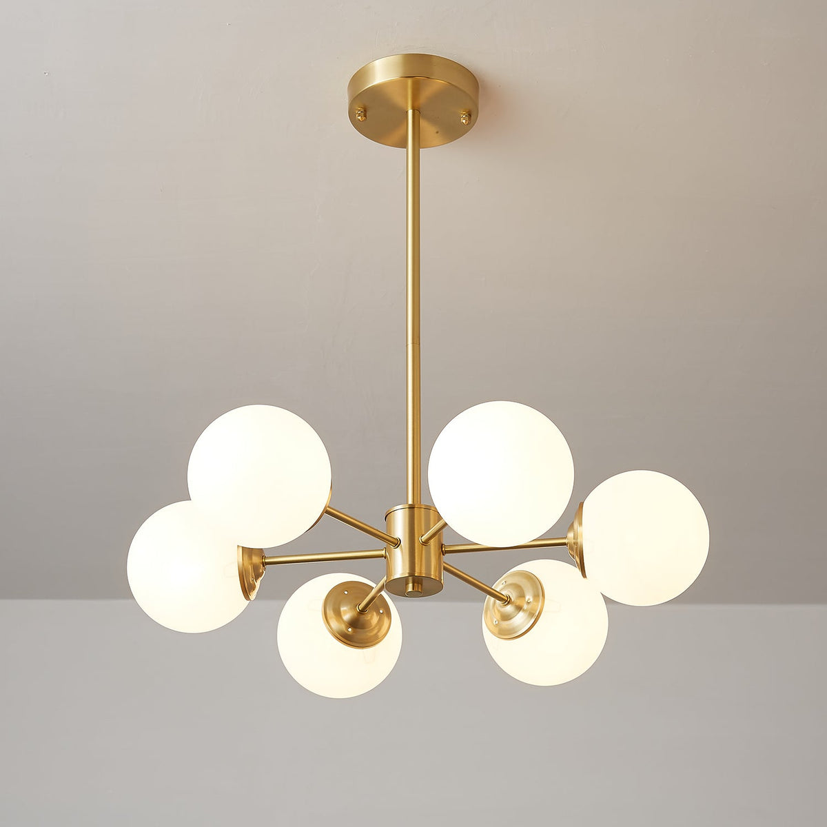 Lustra Lustre Elysium Laiton Boules Givrées - Neutralighting