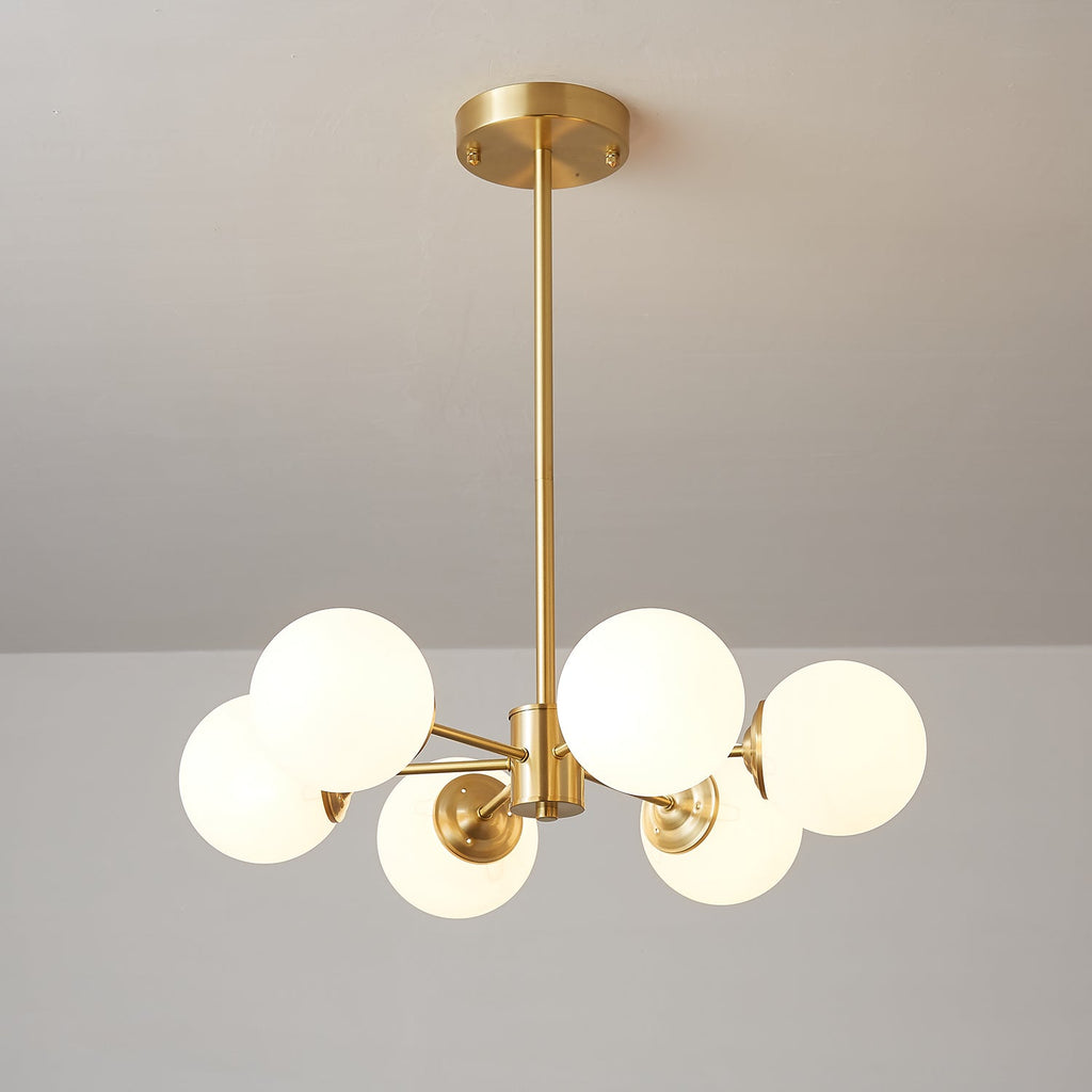 Lustra Lustre Elysium Laiton Boules Givrées - Neutralighting