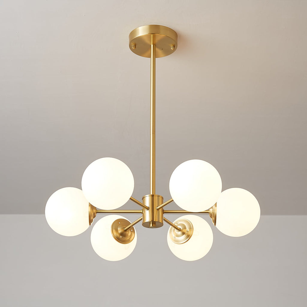 Lustra Lustre Elysium Laiton Boules Givrées - Neutralighting