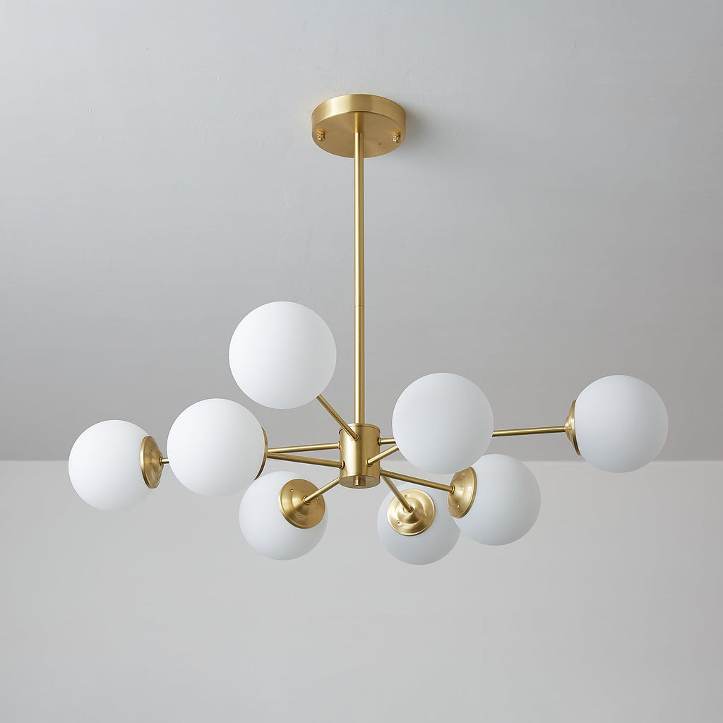 Lustra Lustre Elysium Laiton Boules Givrées - Neutralighting