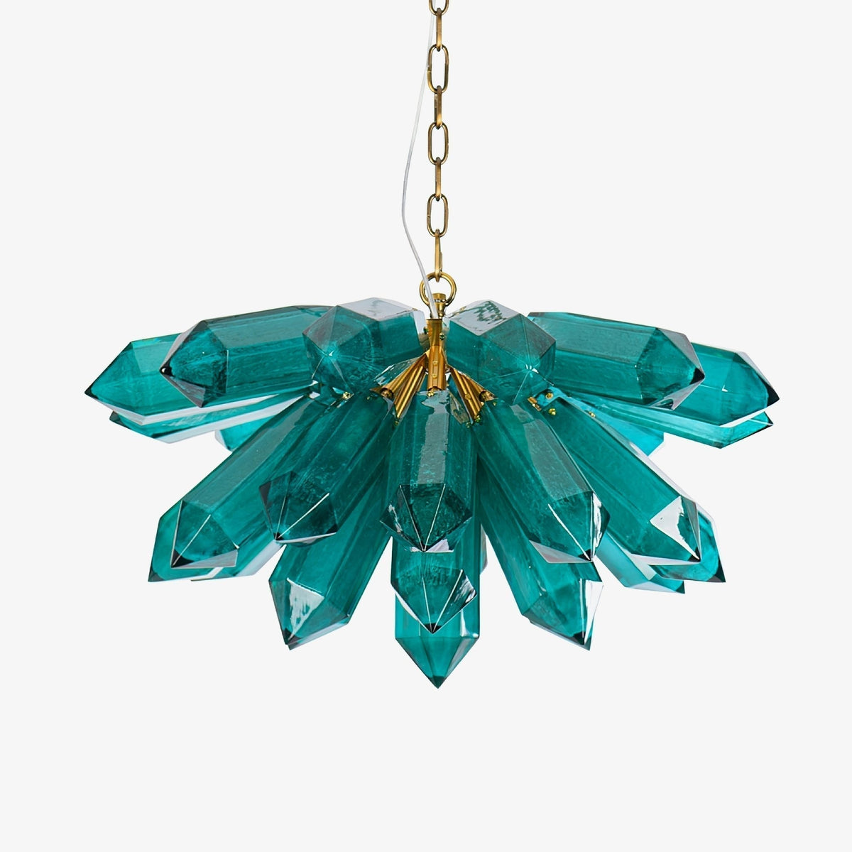 Aurora Chandelier Émeraude Cristal Starburst Or - Neutralighting