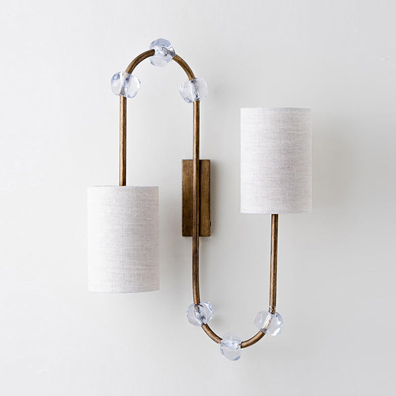 Rune Applique Murale Tissu Cristal Vintage Industrielle - Neutralighting