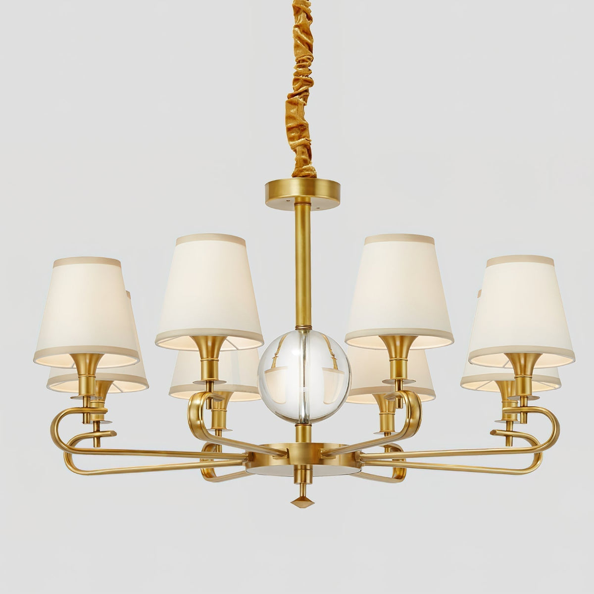 Sage Lustre Tissu Cristal Luxe Postmoderne - Neutralighting