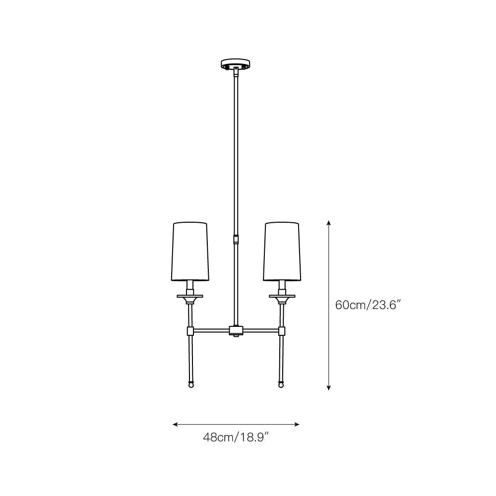 Verinyra Lustre Linéaire Laiton Tissu Vintage Industriel - Neutralighting