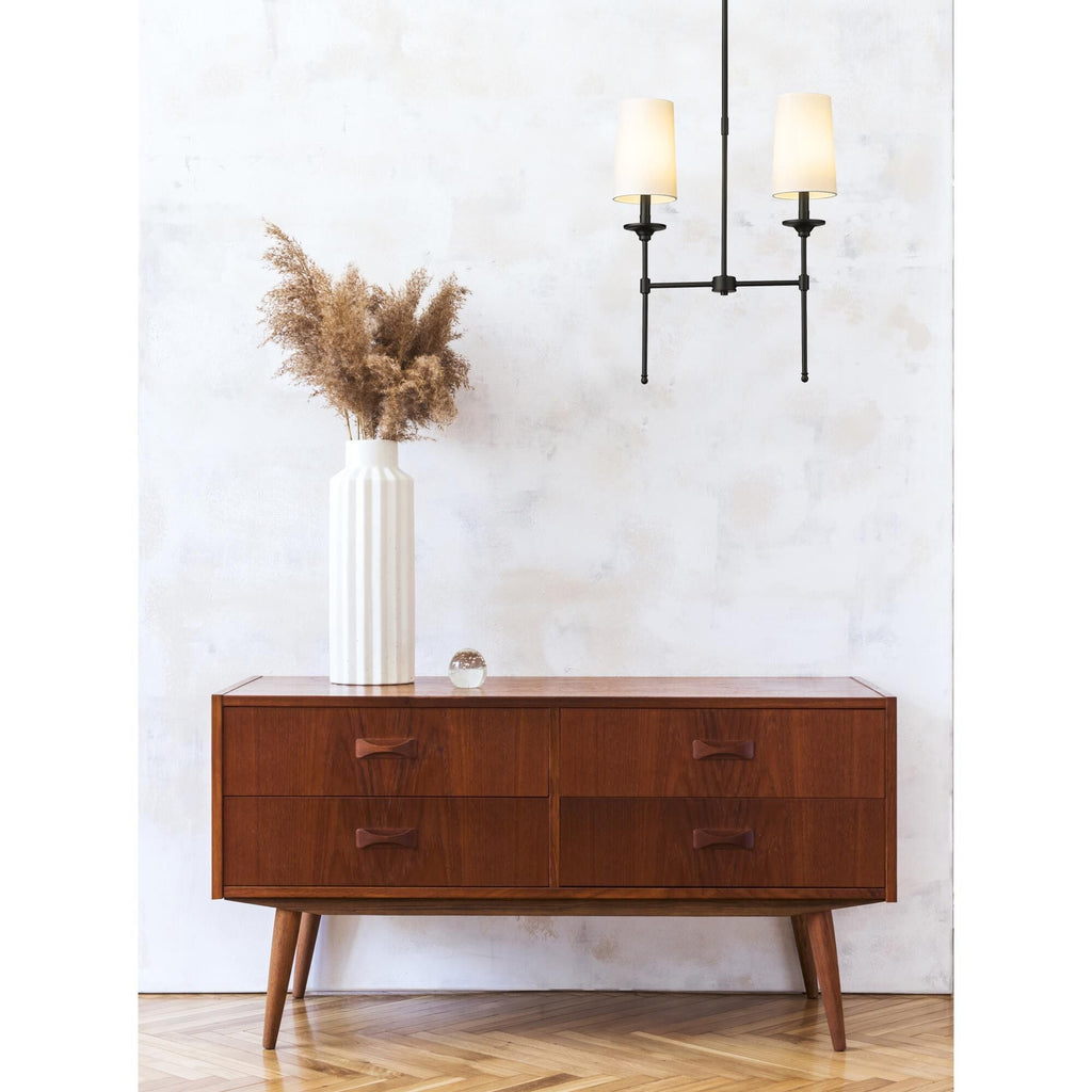 Verinyra Lustre Linéaire Laiton Tissu Vintage Industriel - Neutralighting