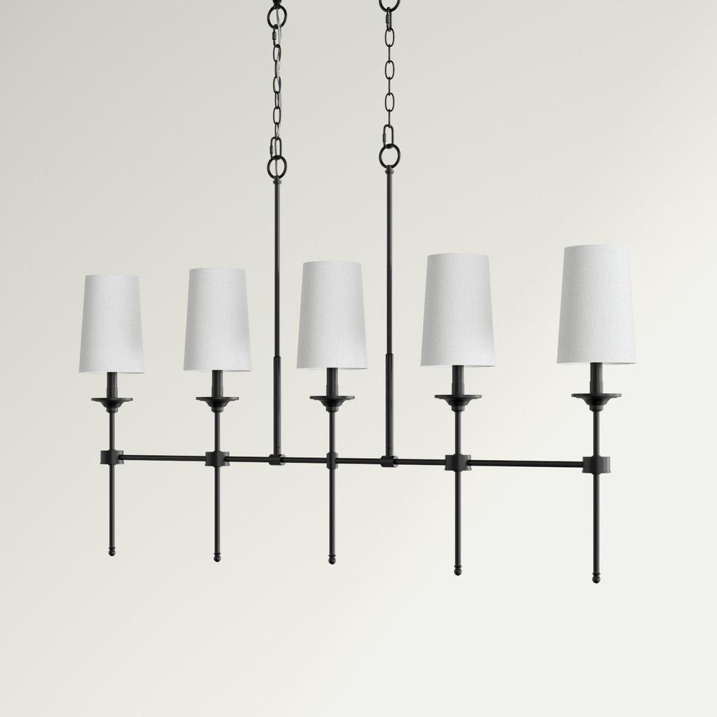 Verinyra Lustre Linéaire Laiton Tissu Vintage Industriel - Neutralighting