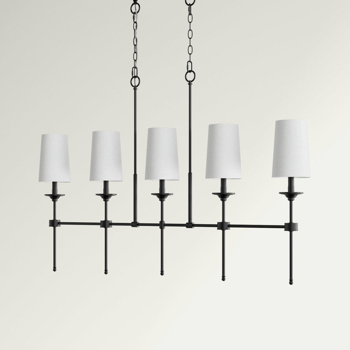 Verinyra Lustre Linéaire Laiton Tissu Vintage Industriel - Neutralighting