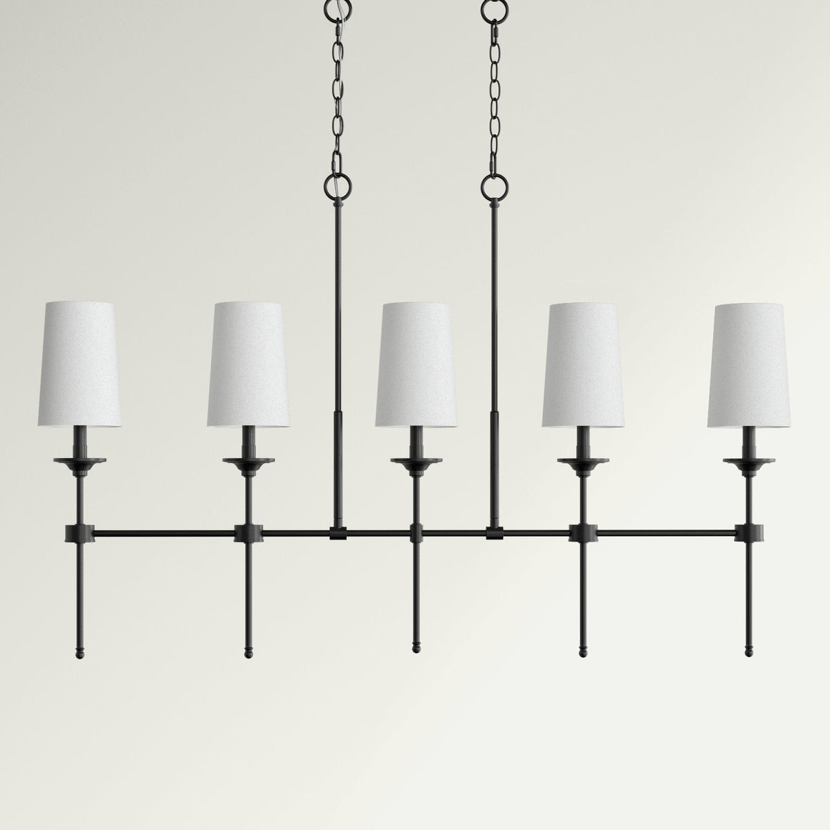 Verinyra Lustre Linéaire Laiton Tissu Vintage Industriel - Neutralighting