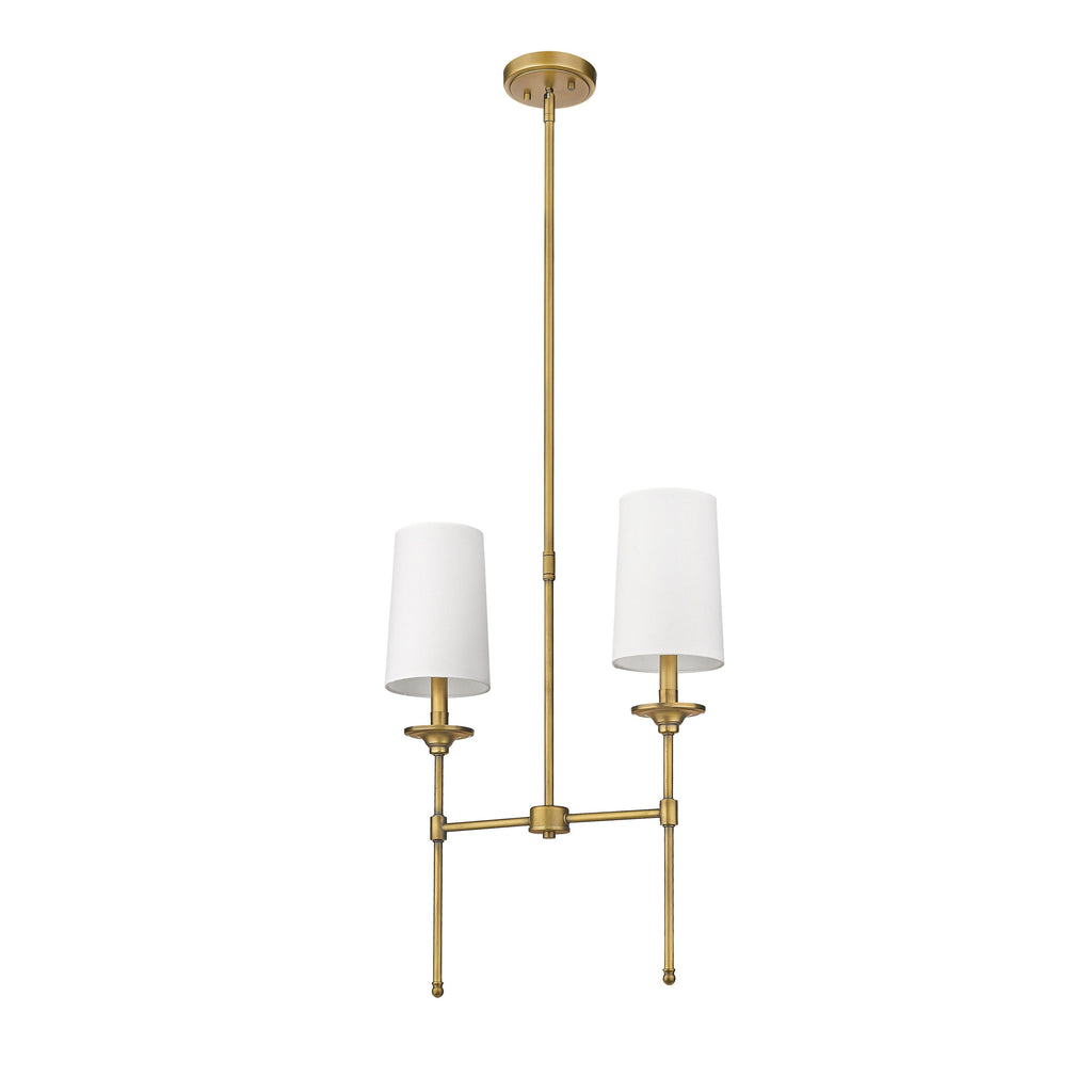 Verinyra Lustre Linéaire Laiton Tissu Vintage Industriel - Neutralighting