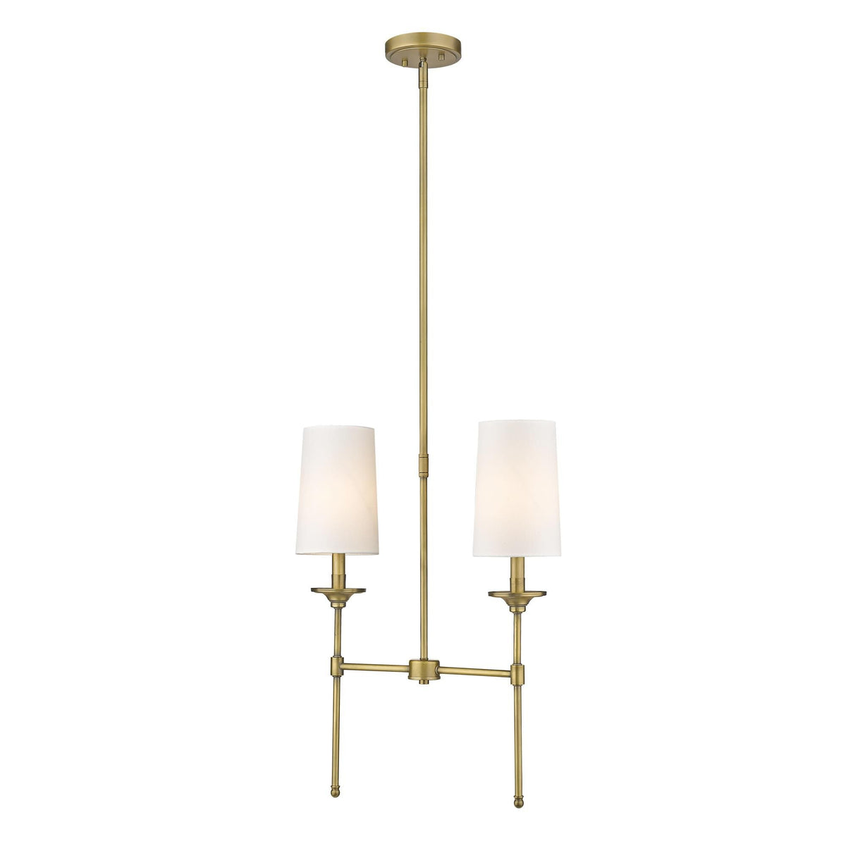 Verinyra Lustre Linéaire Laiton Tissu Vintage Industriel - Neutralighting