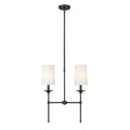 Verinyra Lustre Linéaire Laiton Tissu Vintage Industriel - Neutralighting