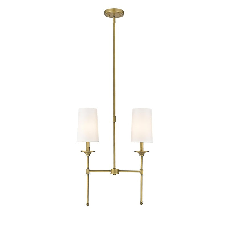 Verinyra Lustre Linéaire Laiton Tissu Vintage Industriel - Neutralighting