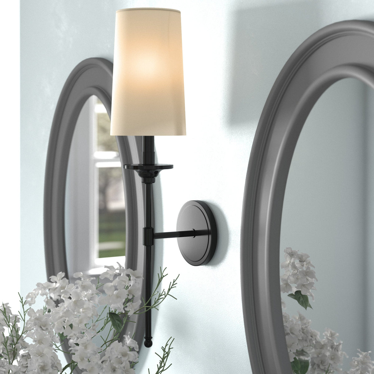 Esileth Applique Murale Laiton Tissu Vintage - Neutralighting