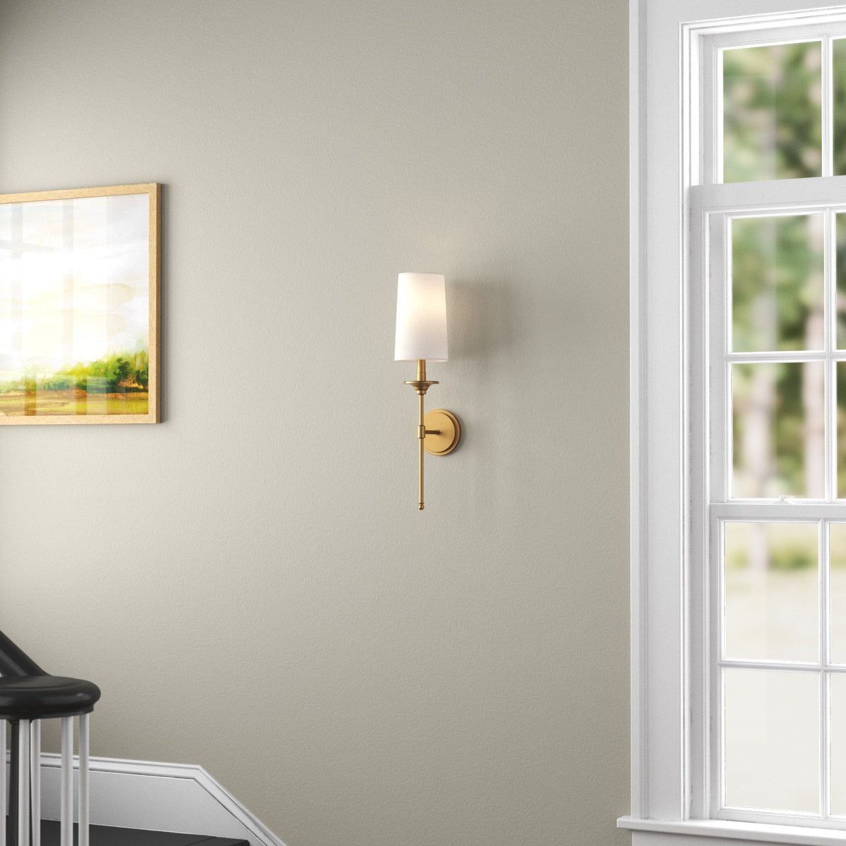 Esileth Applique Murale Laiton Tissu Vintage - Neutralighting