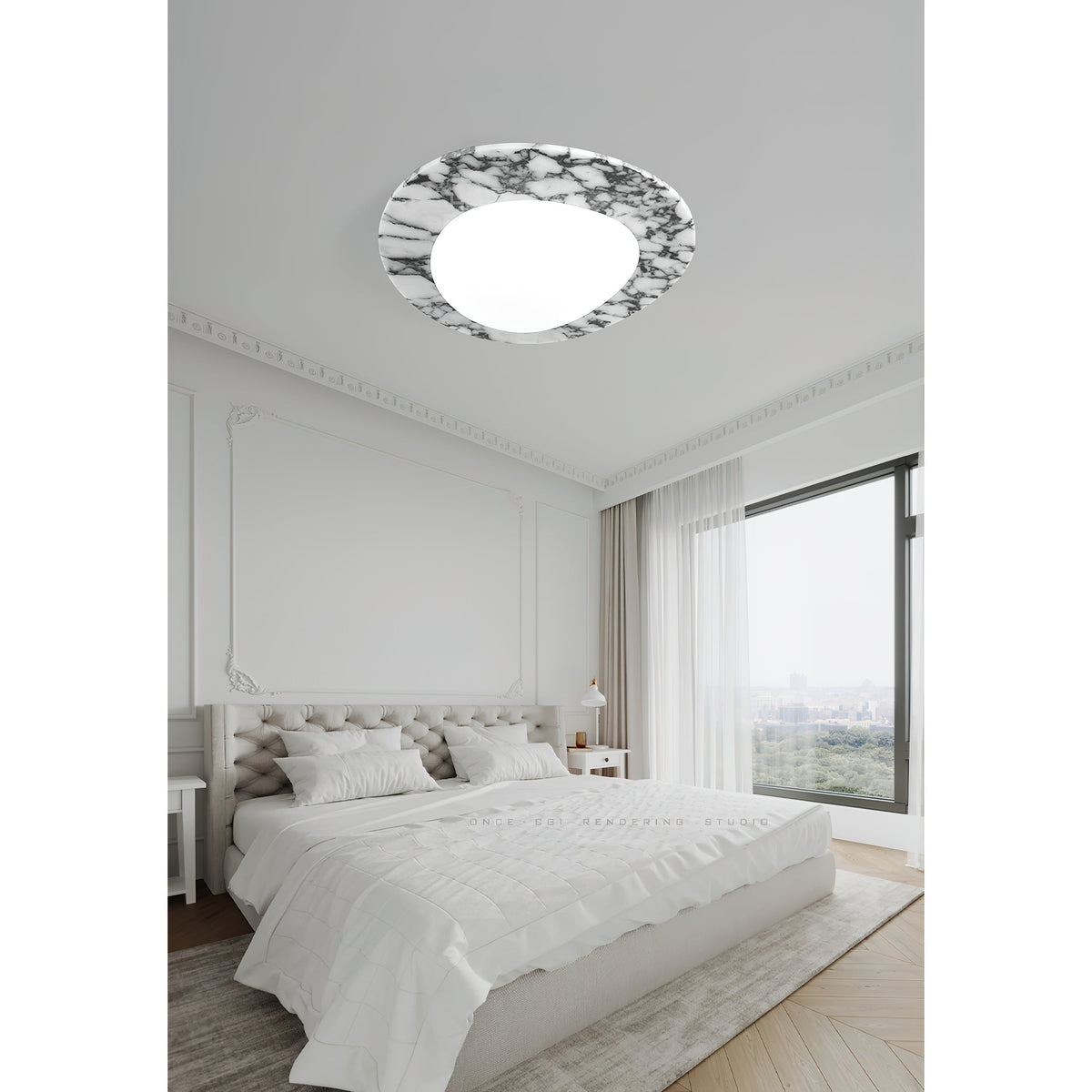 Ceraeion Plafonnier Verre Marbre Moderne Minimaliste - Neutralighting