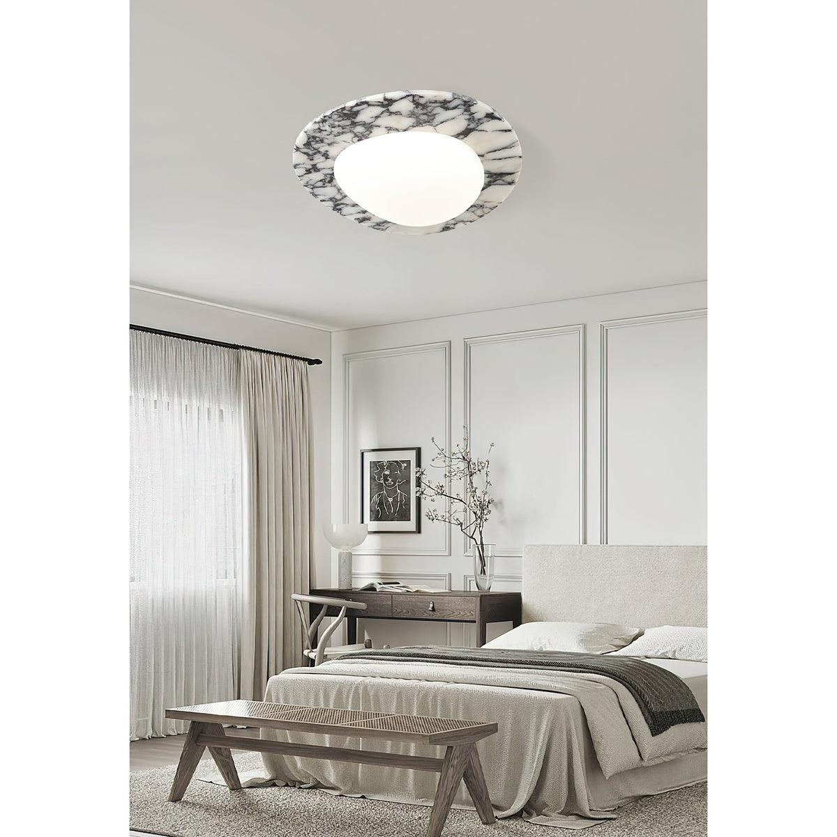 Ceraeion Plafonnier Verre Marbre Moderne Minimaliste - Neutralighting