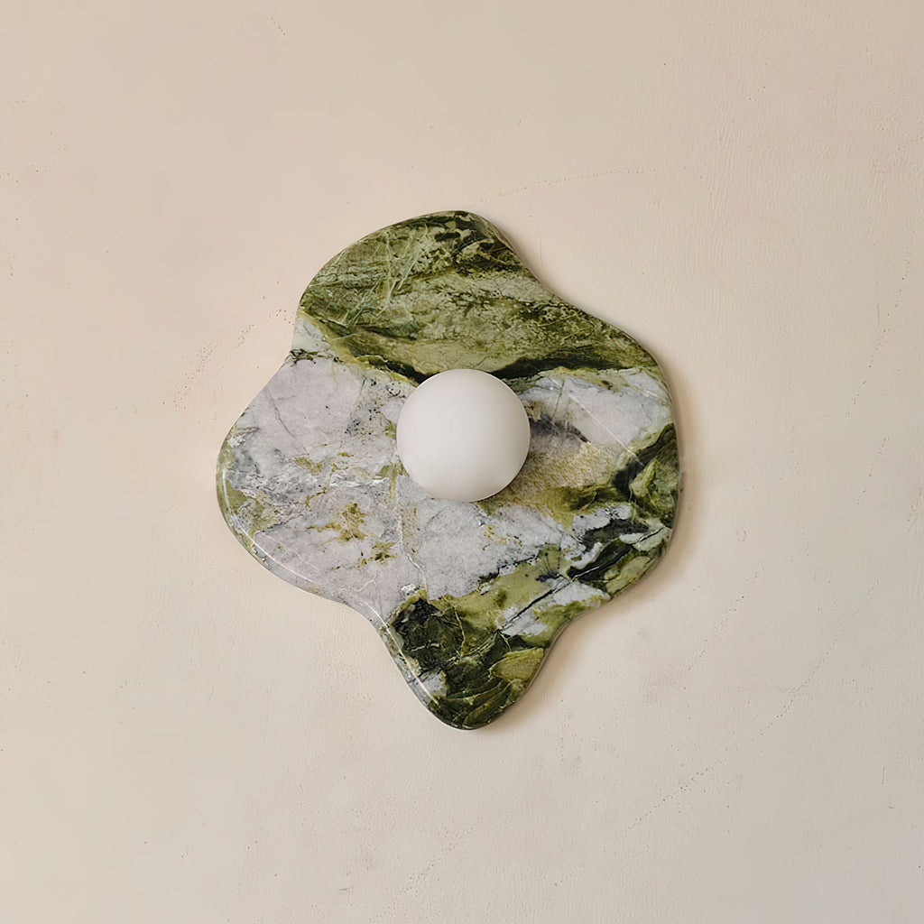 Lustra Applique Murale en Marbre Vert et Verre - Neutralighting