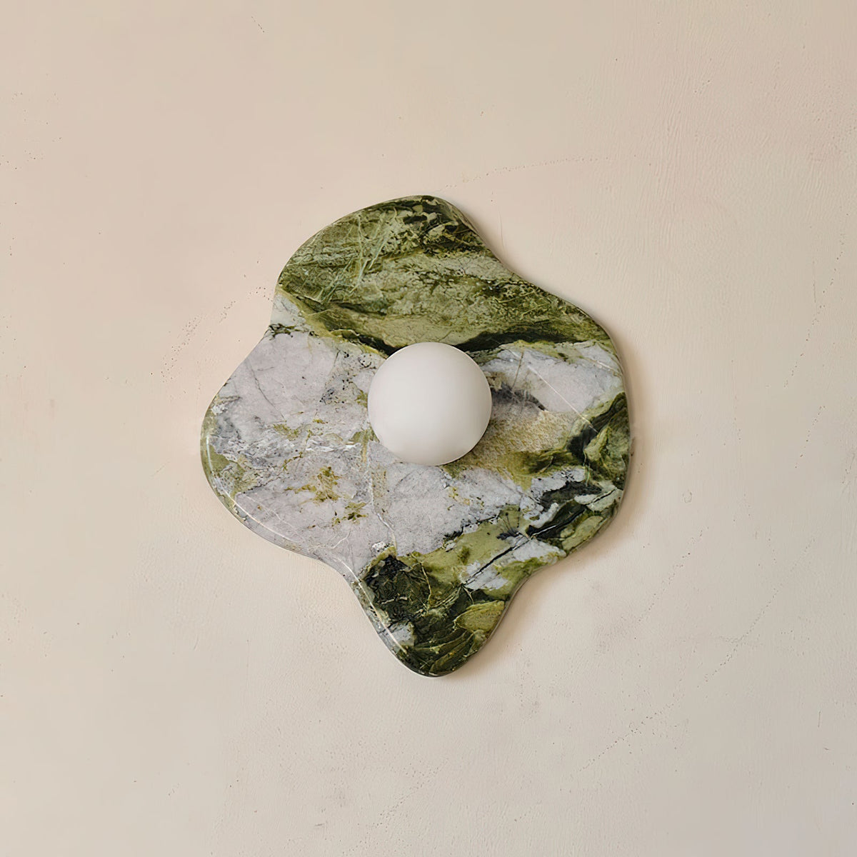 Lustra Applique Murale en Marbre Vert et Verre - Neutralighting