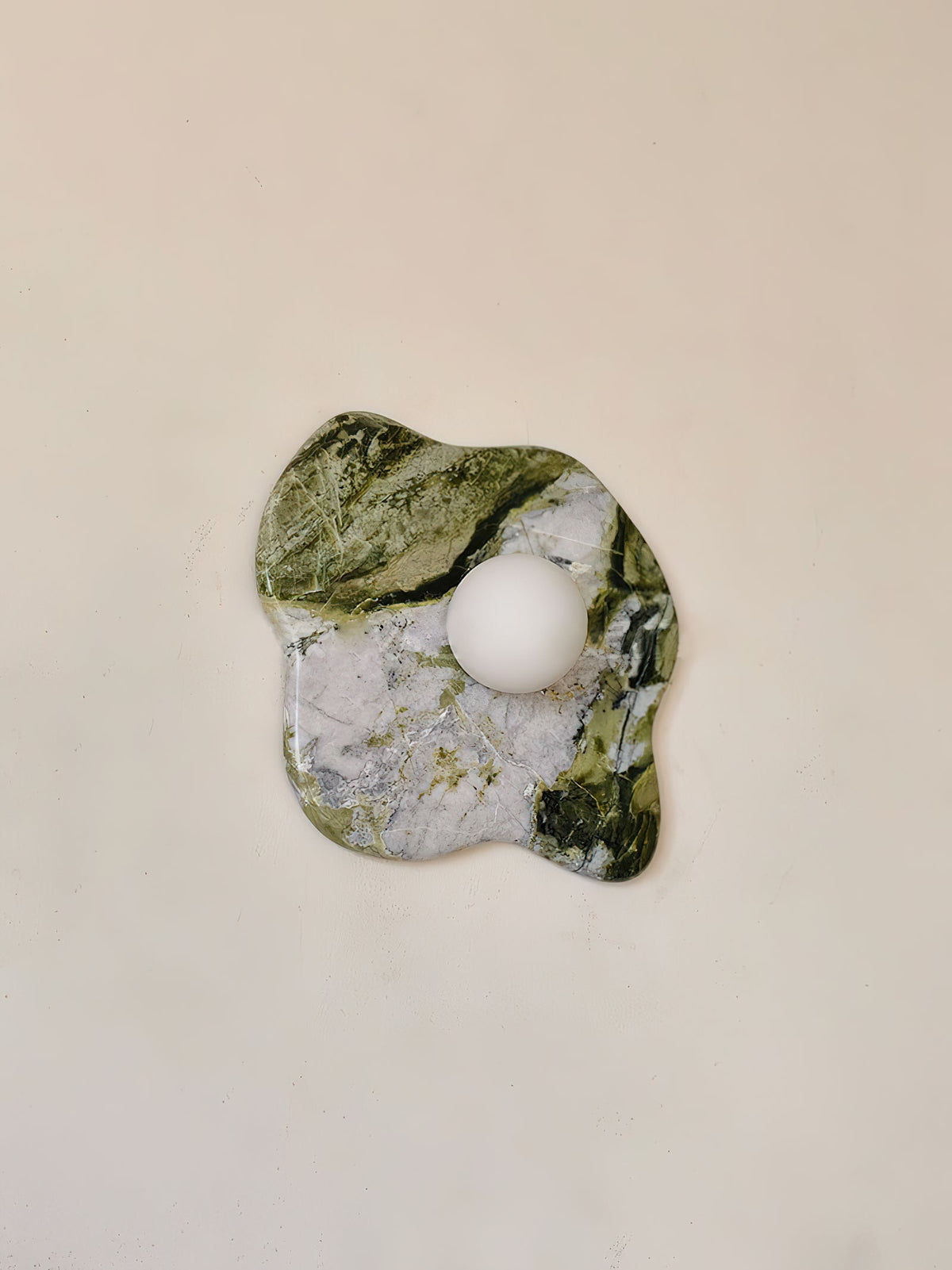 Lustra Applique Murale en Marbre Vert et Verre - Neutralighting