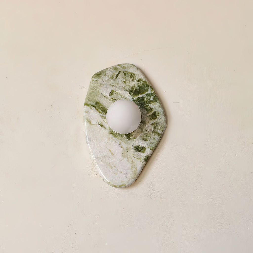 Lustra Applique Murale en Marbre Vert et Verre - Neutralighting