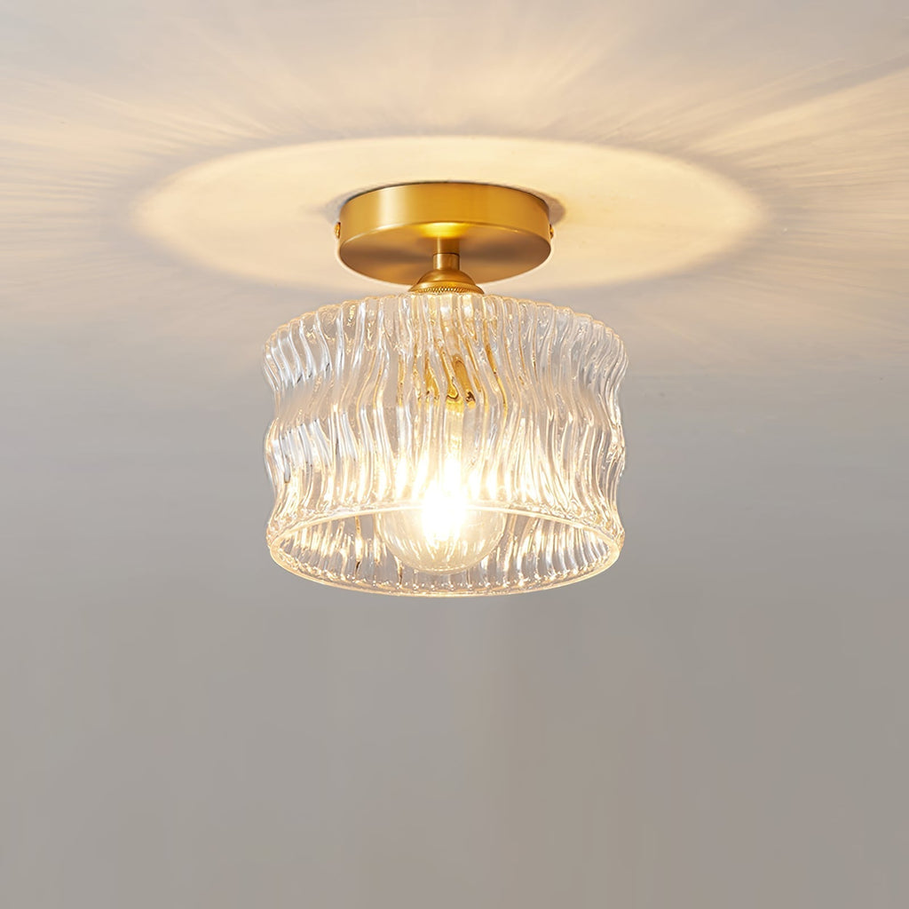 Arisha Plafonnier Luxueux Métal Verre Couloir - Neutralighting