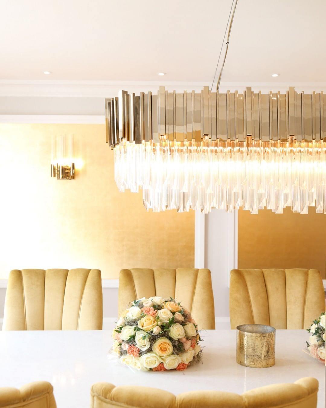 Lustra Lustre Or Cristal Doré - Neutralighting