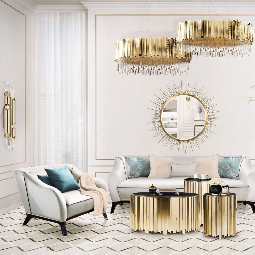 Lustra Lustre Or Cristal Doré - Neutralighting