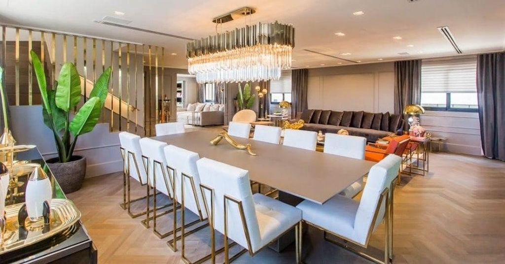 Lustra Lustre Or Cristal Doré - Neutralighting