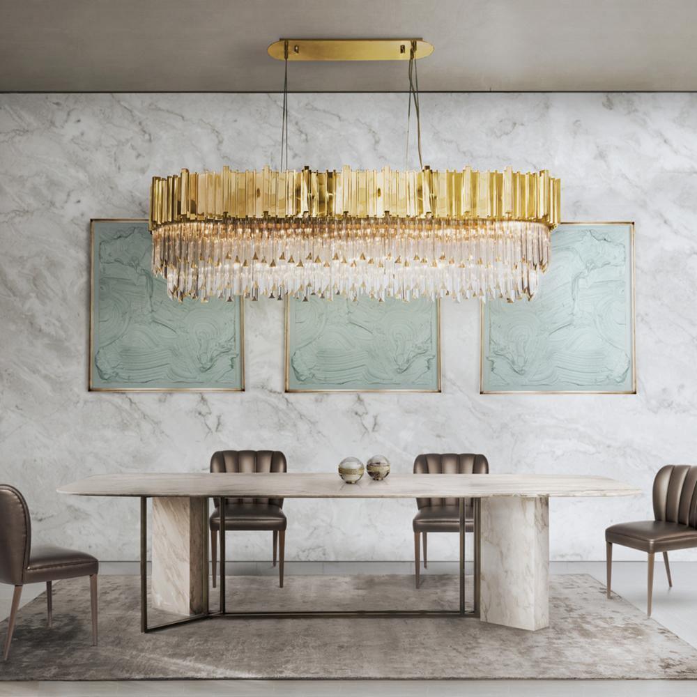 Lustra Lustre Or Cristal Doré - Neutralighting