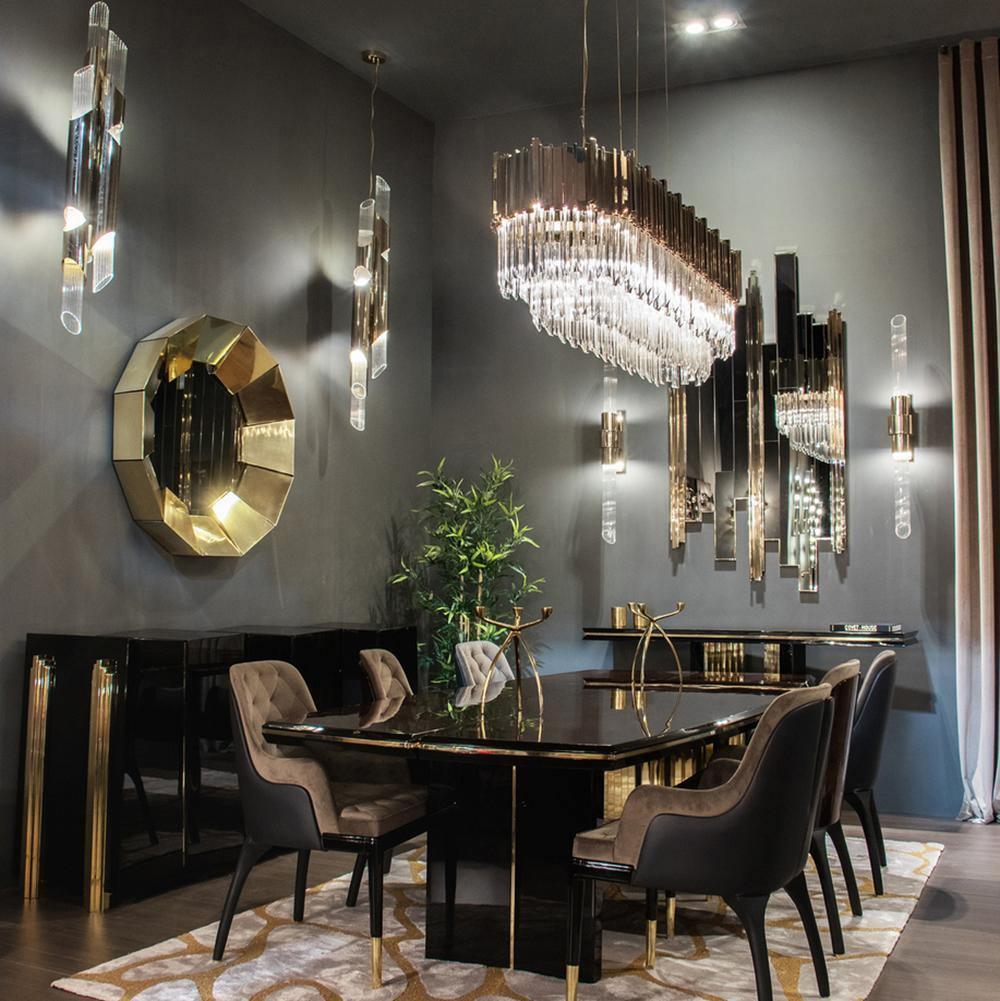 Lustra Lustre Or Cristal Doré - Neutralighting