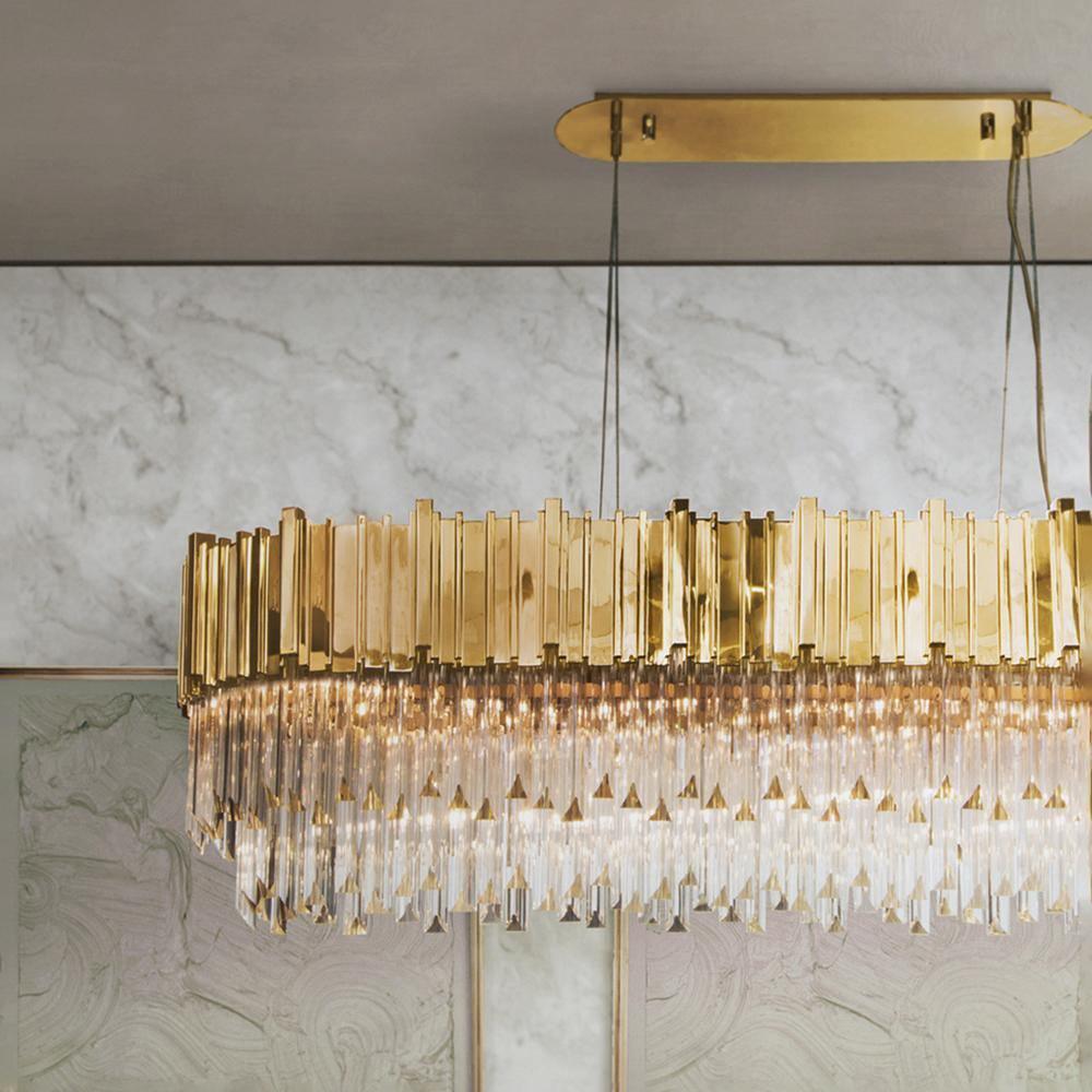 Lustra Lustre Or Cristal Doré - Neutralighting