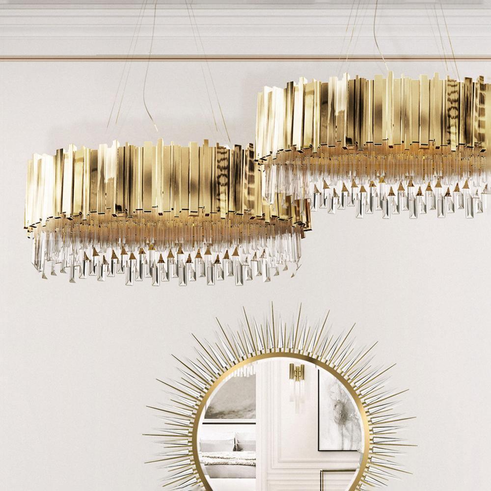 Lustra Lustre Or Cristal Doré - Neutralighting