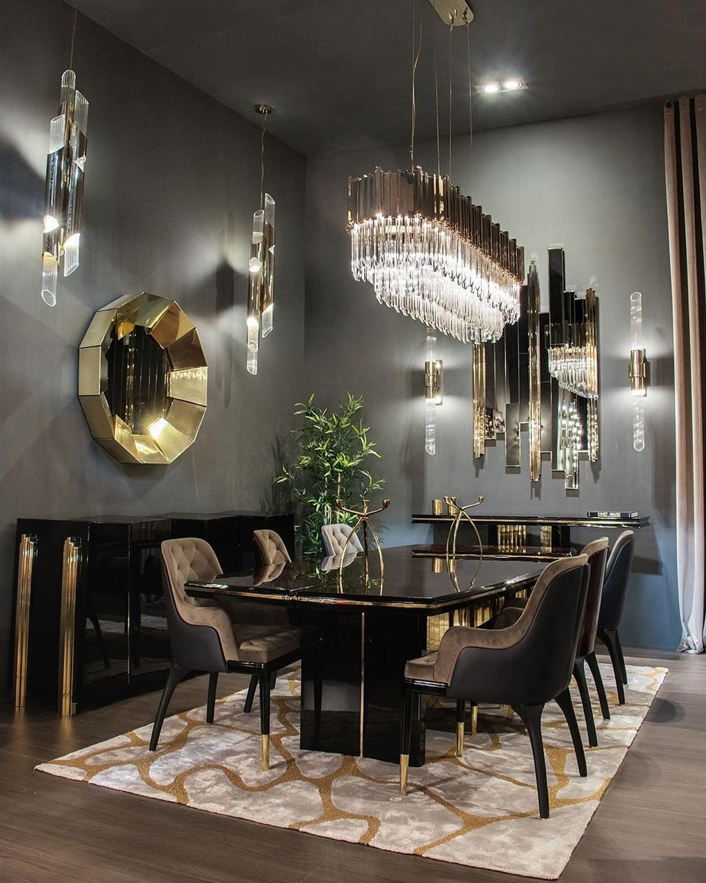 Lustra Lustre Or Cristal Doré - Neutralighting