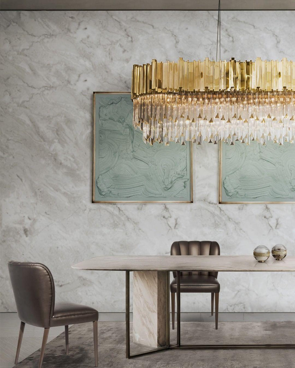 Lustra Lustre Or Cristal Doré - Neutralighting