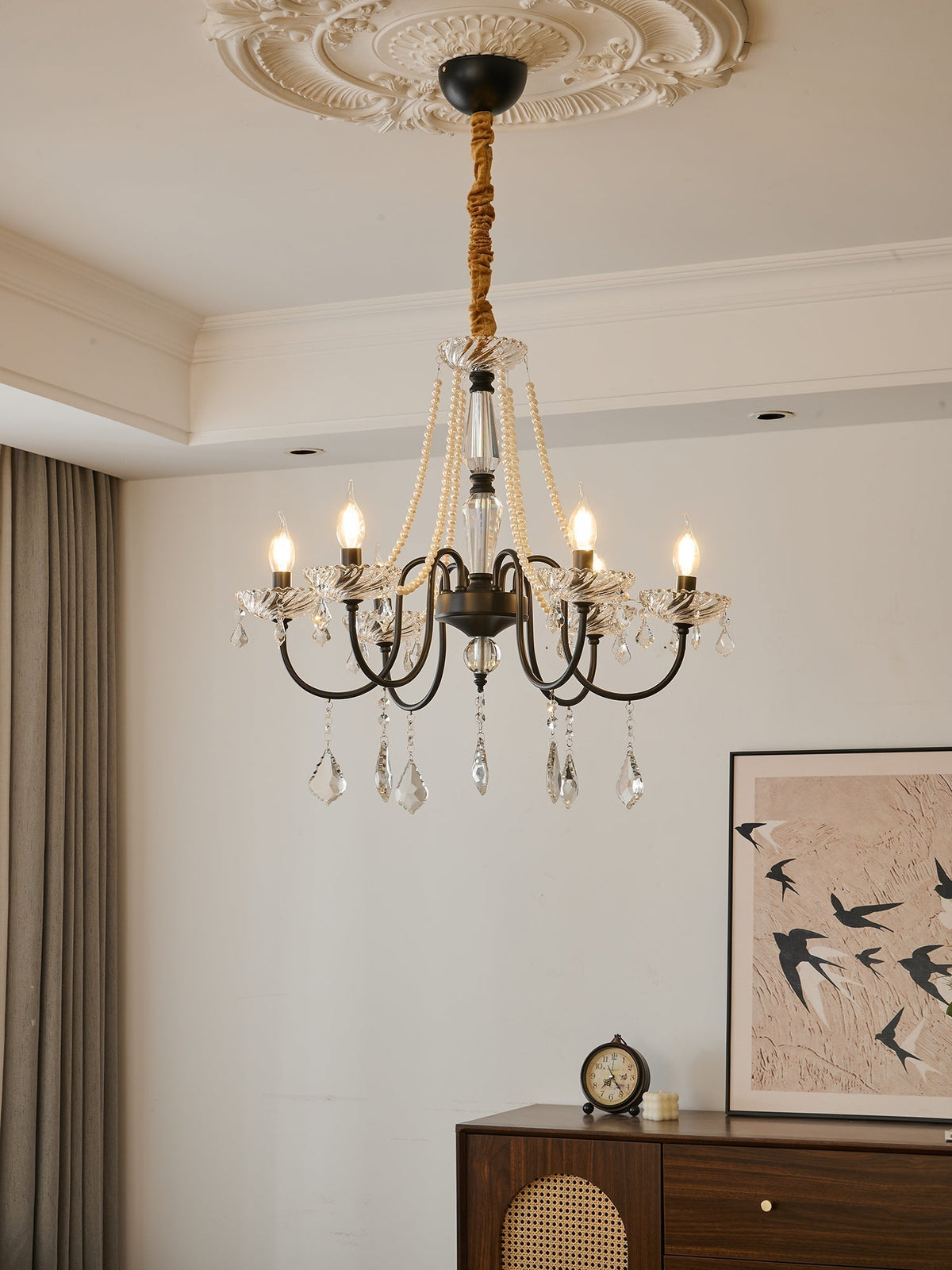 Cisoren Lustre Postmoderne de Luxe en Cristal et Perles - Neutralighting
