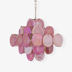 Aurora Lustre Rose Verre Disque Superposé Romantique - Neutralighting