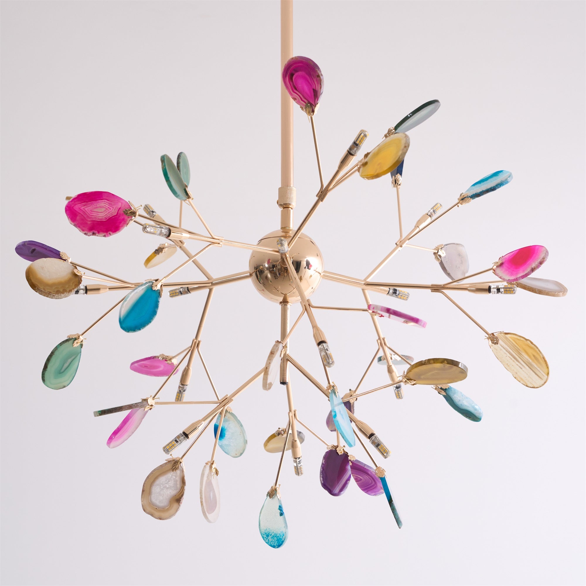 Agate Lustre à Branches Multicolores - Neutralighting