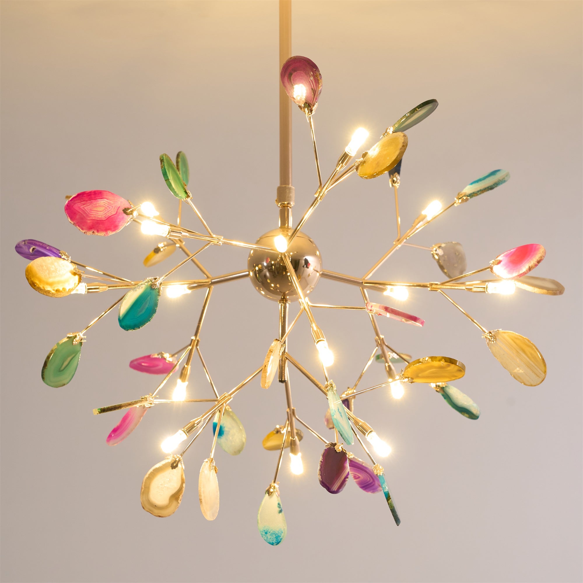 Agate Lustre à Branches Multicolores - Neutralighting