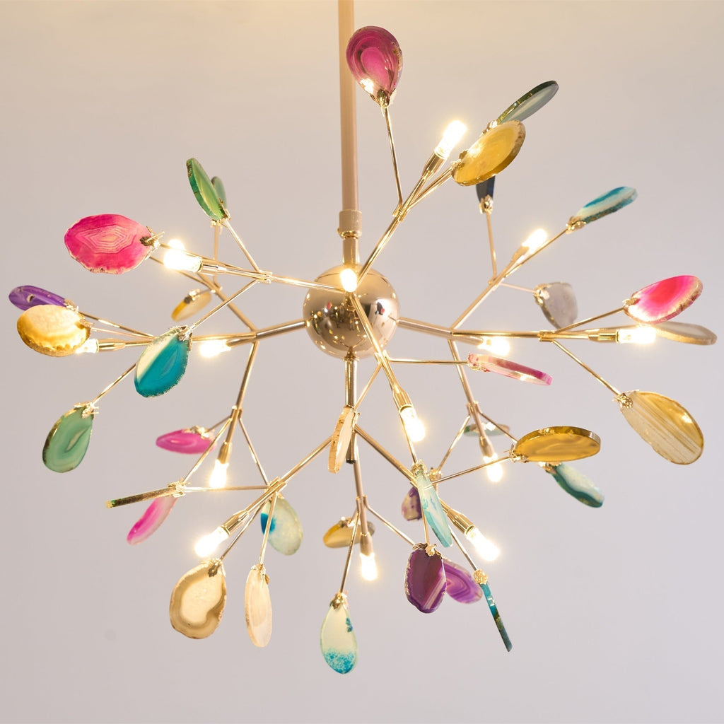 Agate Lustre à Branches Multicolores - Neutralighting