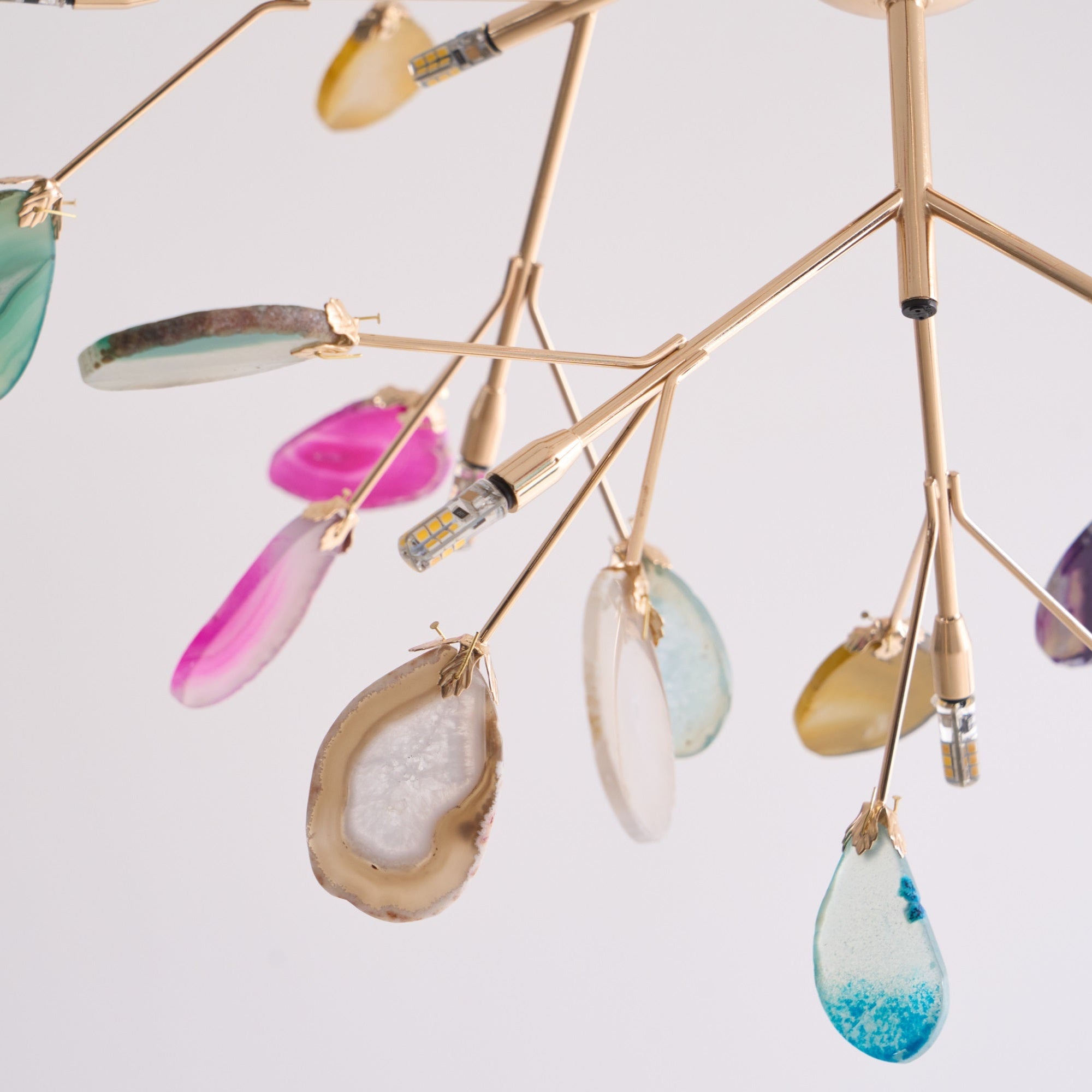 Agate Lustre à Branches Multicolores - Neutralighting