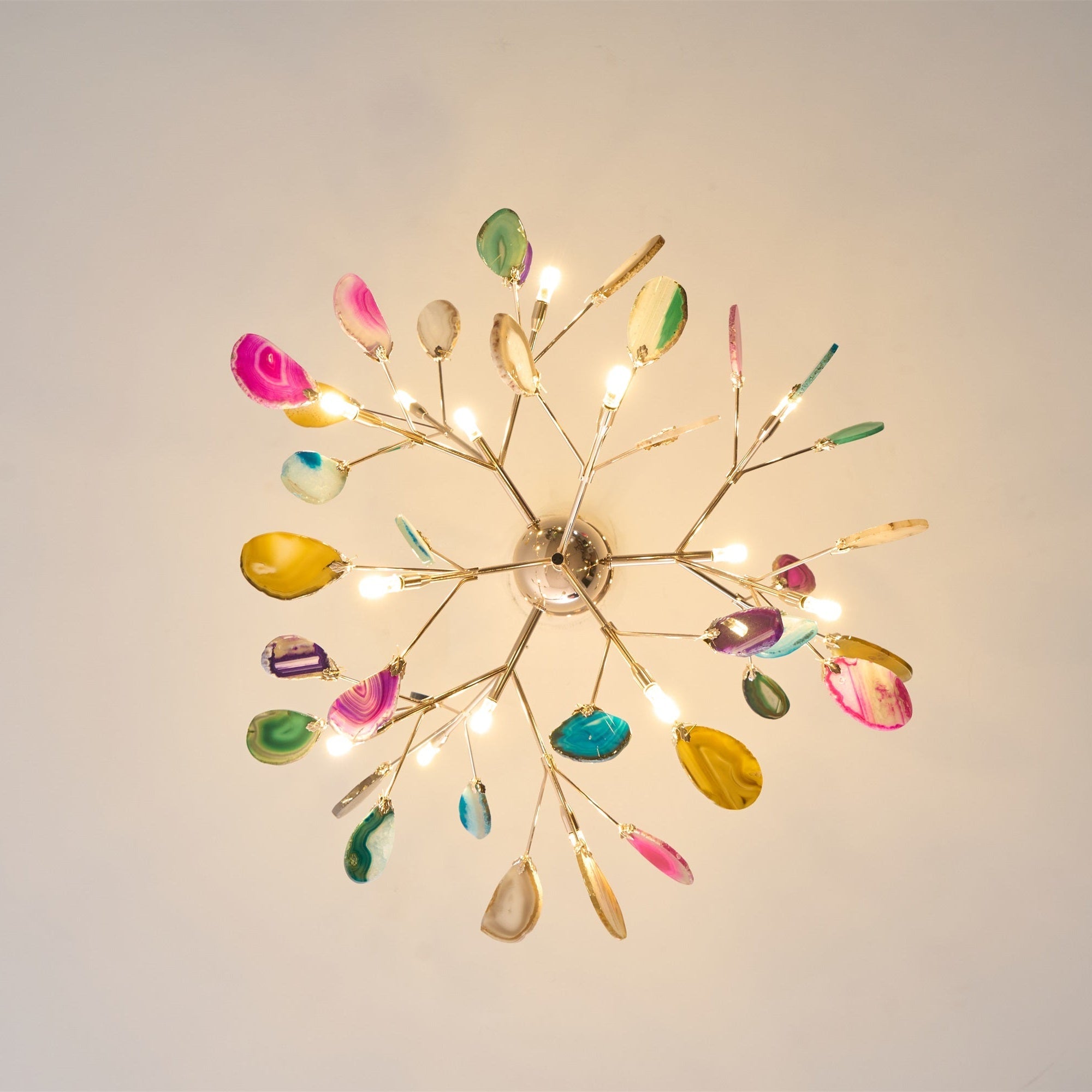 Agate Lustre à Branches Multicolores - Neutralighting
