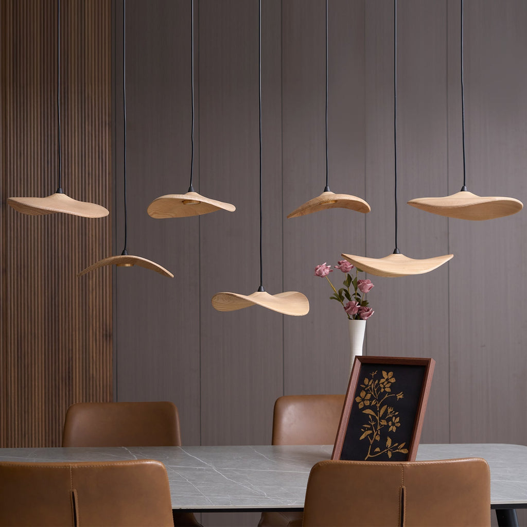 Abbott Chandelier Bois Feuille Vide Minimaliste - Neutralighting