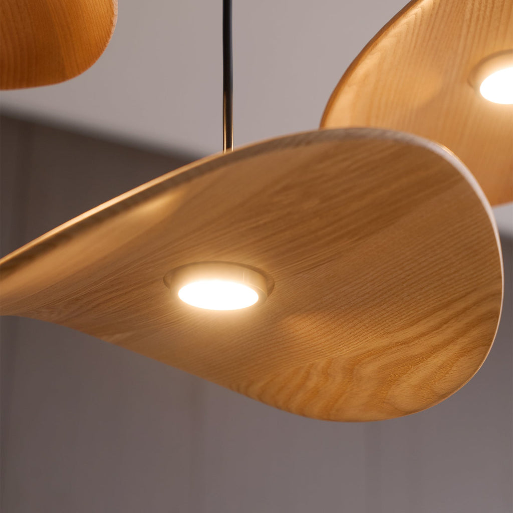 Abbott Chandelier Bois Feuille Vide Minimaliste - Neutralighting