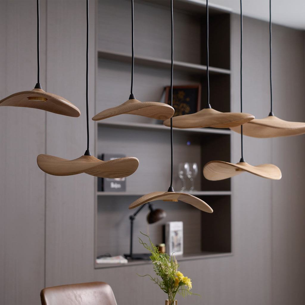 Abbott Chandelier Bois Feuille Vide Minimaliste - Neutralighting