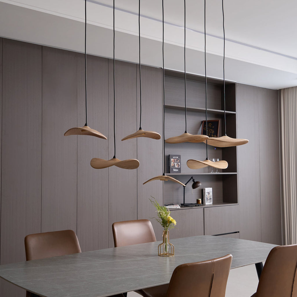Abbott Chandelier Bois Feuille Vide Minimaliste - Neutralighting
