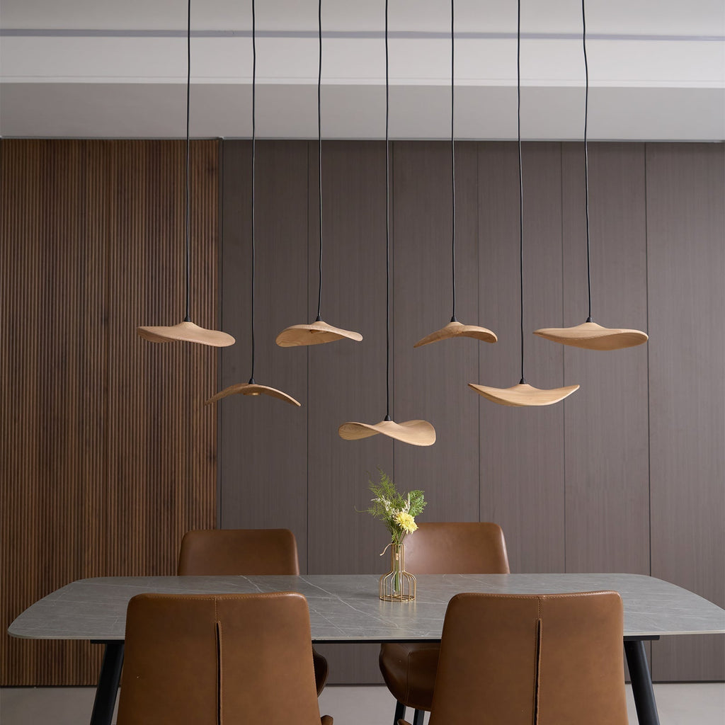 Abbott Chandelier Bois Feuille Vide Minimaliste - Neutralighting