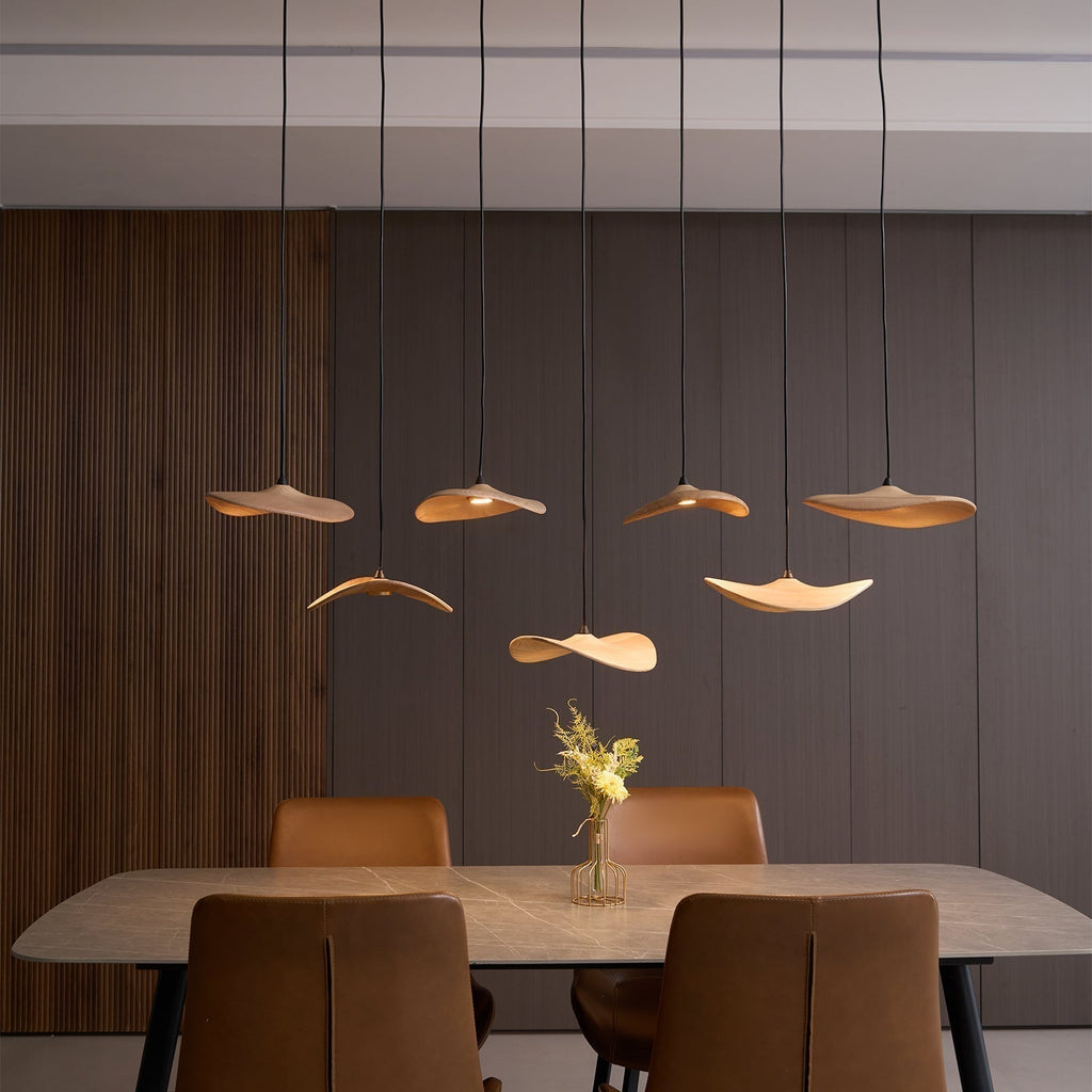 Abbott Chandelier Bois Feuille Vide Minimaliste - Neutralighting