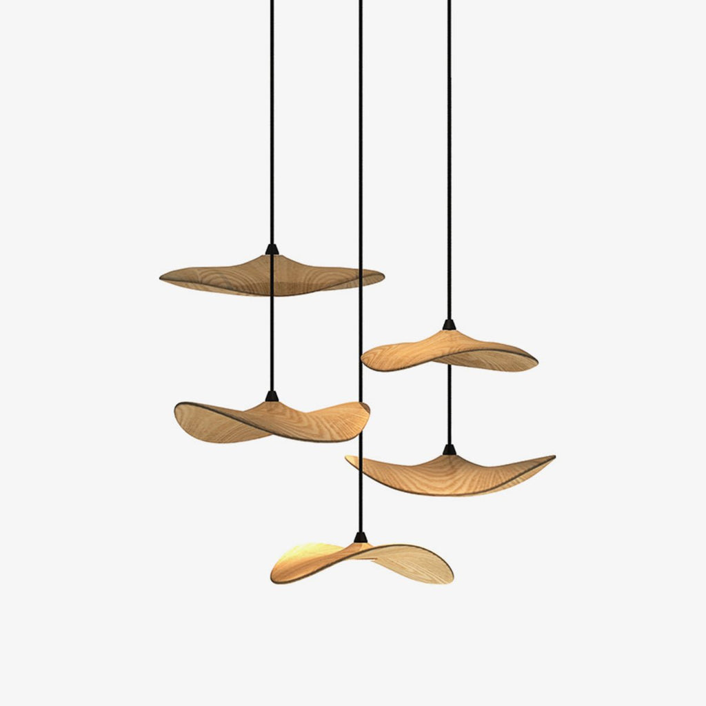 Abbott Chandelier Bois Feuille Vide Minimaliste - Neutralighting