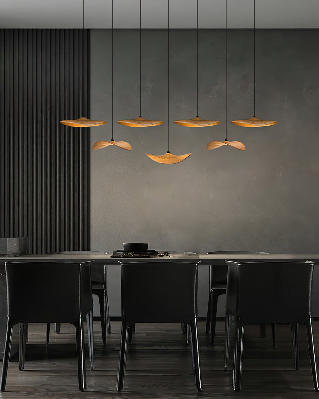 Abbott Chandelier Bois Feuille Vide Minimaliste - Neutralighting