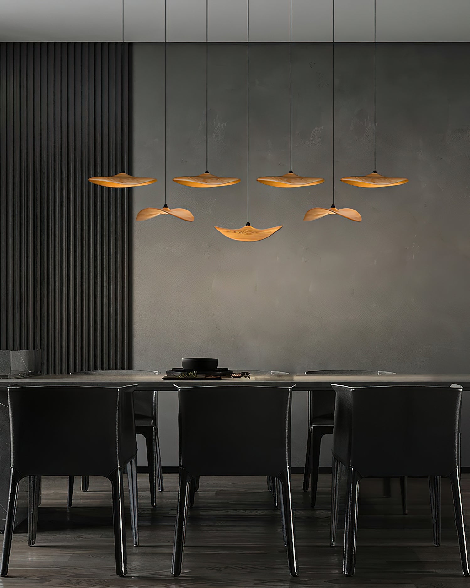 Abbott Chandelier Bois Feuille Vide Minimaliste - Neutralighting